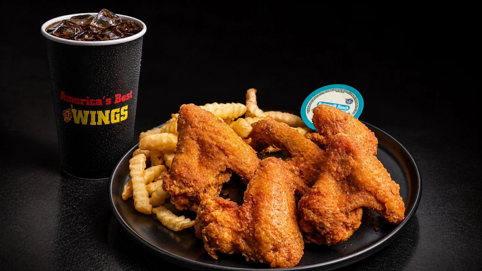 Whole Wings Combo — Crispy Wings, Fries, and a Drink in One Box